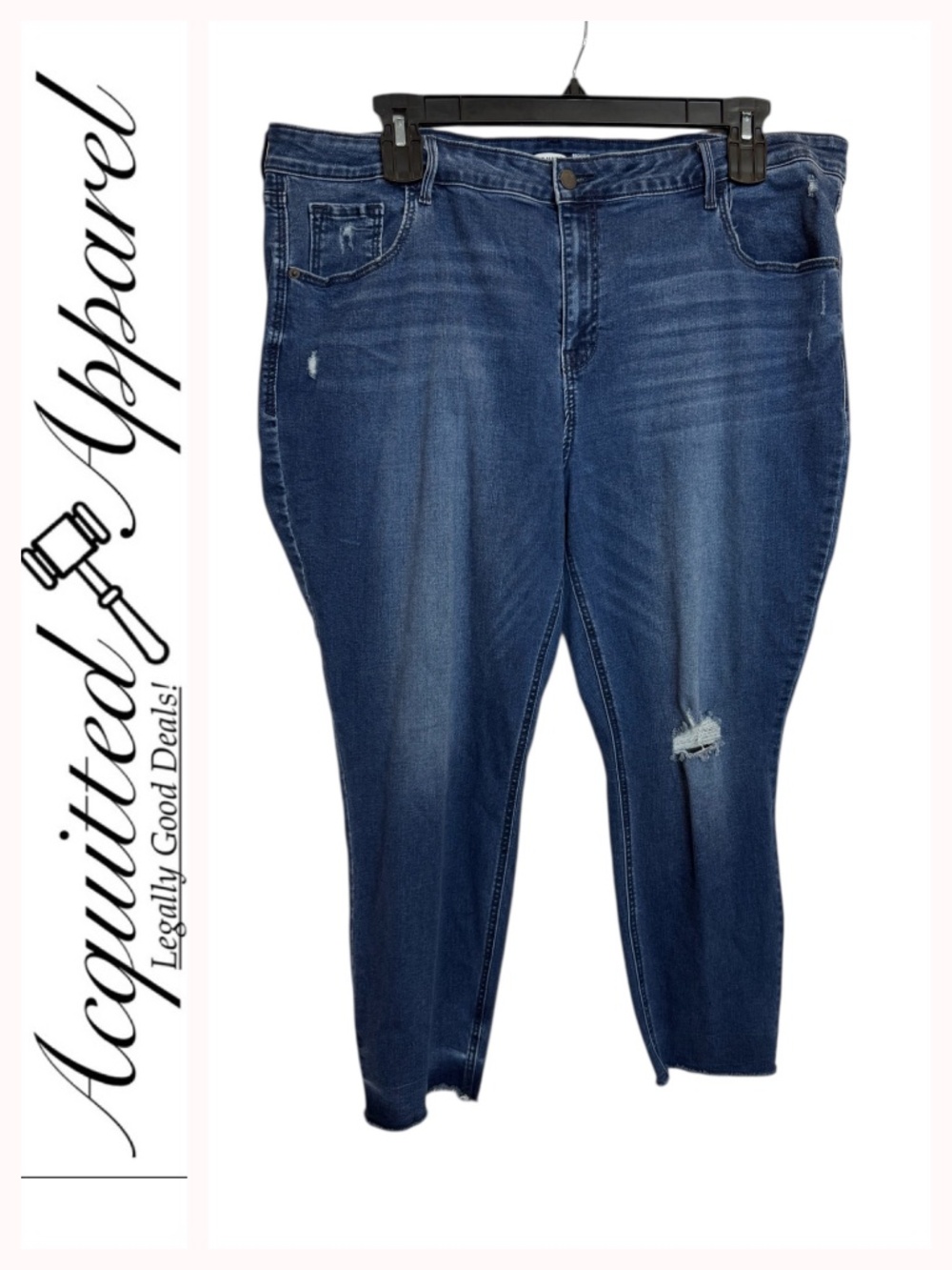 Old Navy Rockstar Super Skinny Ankle Raw Hem Distressed Jeans Size 20